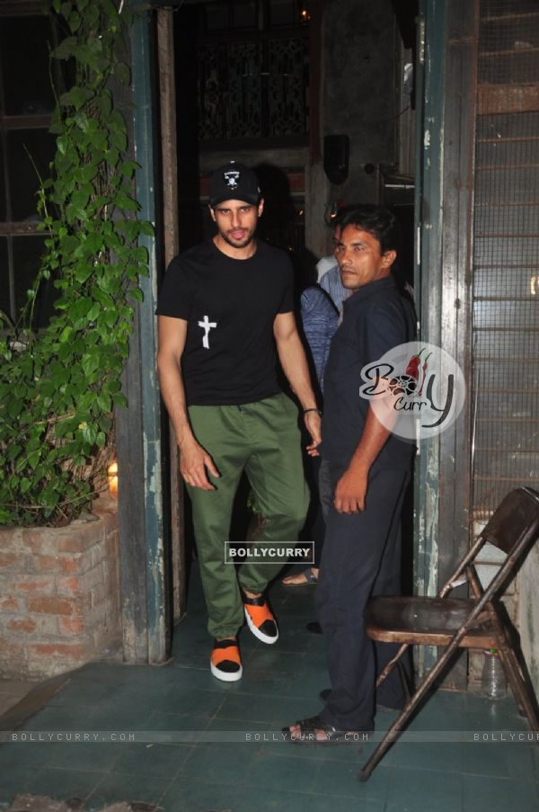 Sidharth Malhotra was spotted at a suburban restaurant with his brother Harshad.
