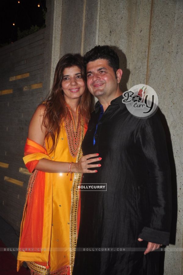 Dabboo Ratnani and His Wife at Sushil Gupta's Diwali Bash