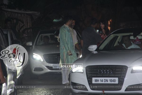 Abhishek Bachchan and Aishwarya Rai Bachchan at Akshay Kumar's Diwali Bash