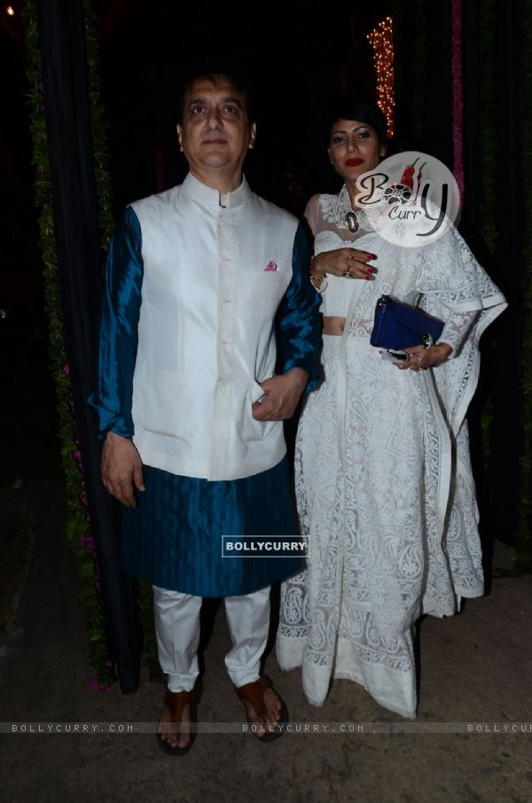 Sajid Nadiadwala and Wardha Khan at Anil Kapoor's Diwali Bash