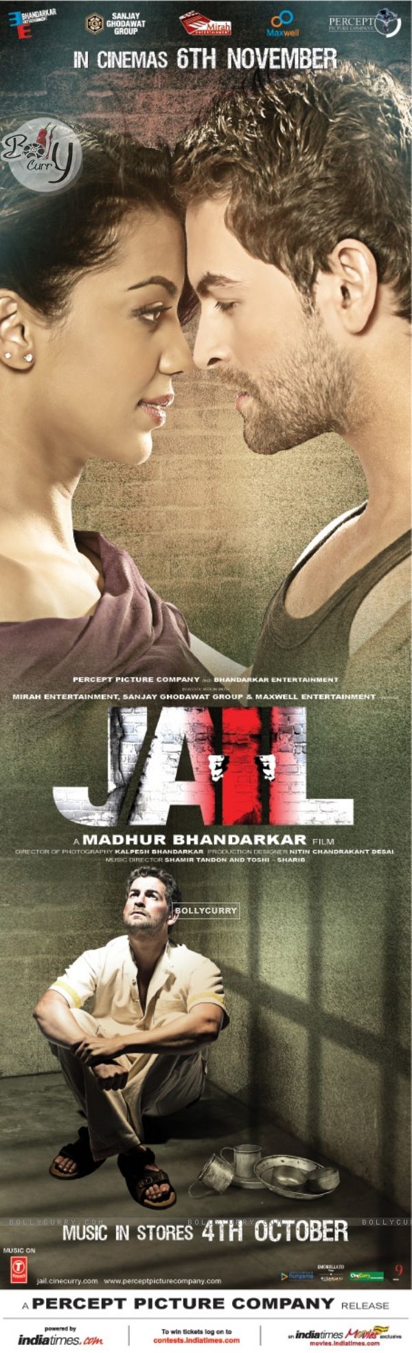 Jail movie poster with Neil Nitin Mukesh and Mugdha Godse (38473)