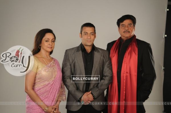 Salman Khan with Hema Malini and Shatrughan Sinha