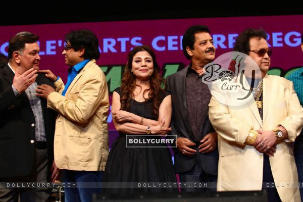Rishi Kapoor, Udit Narayan and Bappi Lahiri at Amit Kumar's 50th Birthday Celebrations