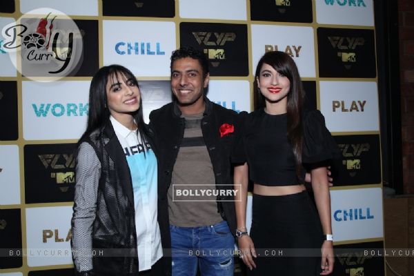 VJ Bani,Ranveer Brar and Gauuhar Khan at MTV - FLYP Launch