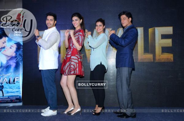 Shah Rukh Khan, Kajol, Varun Dhawan and Kriti Sanon at Launch of 'Tukur Tukur' Song of Dilwale