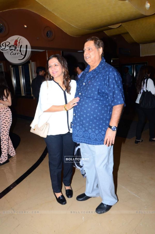 David Dhawan with wife Karuna Dhawan at Special Screening of Dilwale