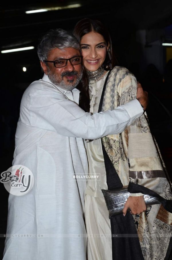 Sanjay Leela Bhansali with Sonam Kapoor at Special Screening of Bajirao Mastani (388386)