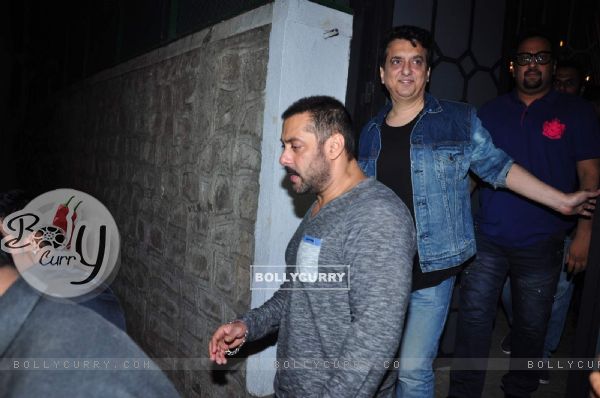 Salman Khan's Snapped with Sajid Nadiadwala post Dinner