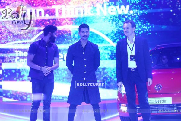 Shahid Kapoor and Kunal Rawal at Volkswagen Car Launch