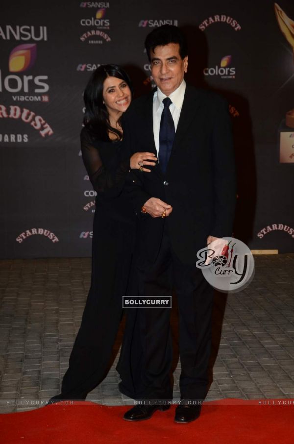 Jeetendra and Daughter Ekta Kapoor at Stardust Awards
