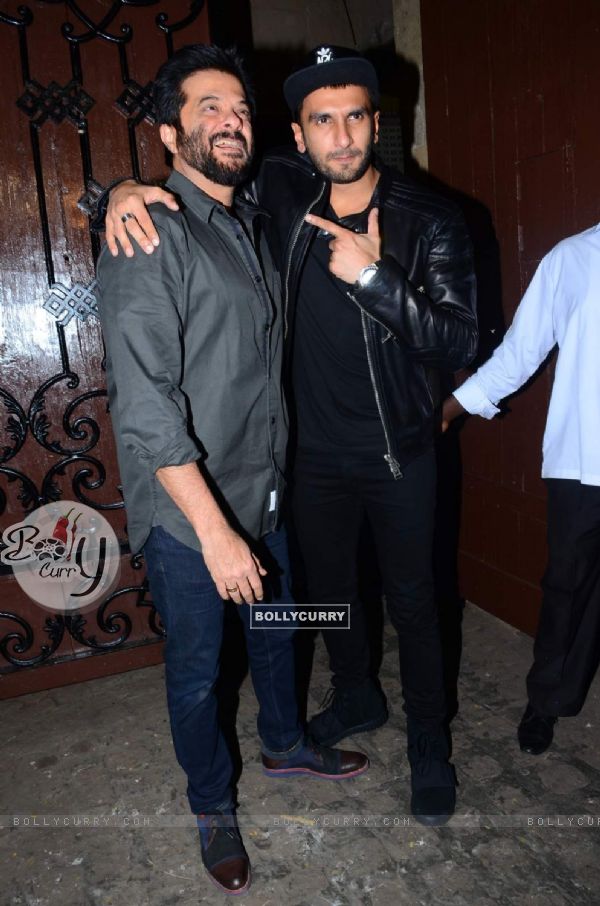 Anil Kapoor and Ranveer Singh at Anil Kapoor's Birthday Bash