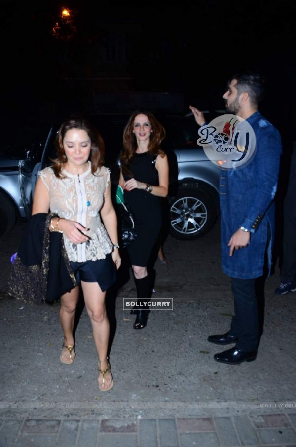 Zayed Khan and Suzanne Khan were snapped at Jackky Bhagnani's Birthday Bash
