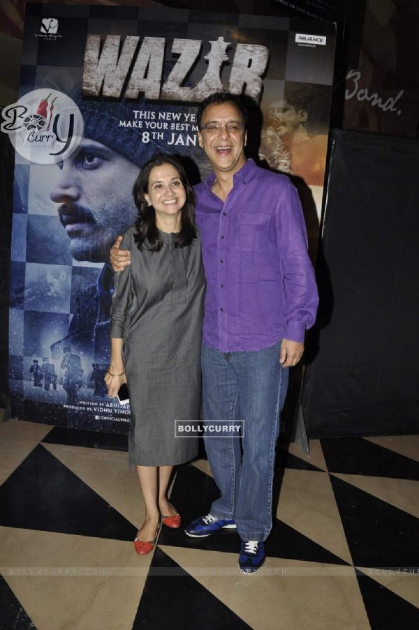 Anupama Chopra and Vidhu Vinod Chopra at Special Screening of Wazir