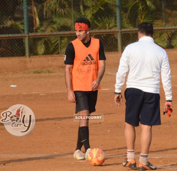 Ranbir Kapoor Snapped Practicing Soccer