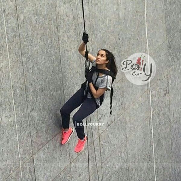 Shraddha Kapoor was recently spotted hanging on the exterior of a 34 storey building