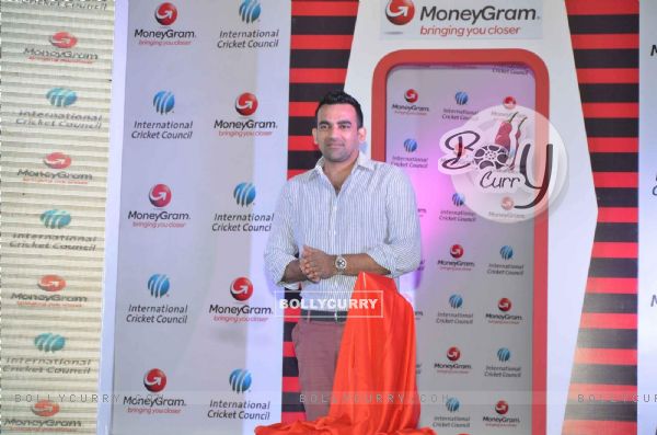 Zaheer Khan at Press Meet of Moneygram International Cricket Council