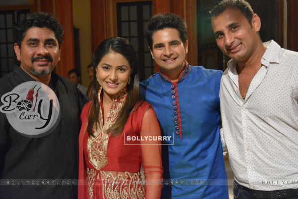 Rajan Shahi, Hina Khana and Karan Mehra at 'Yeh Rishta Kya Kehlata Hai' 7 Years Celebration