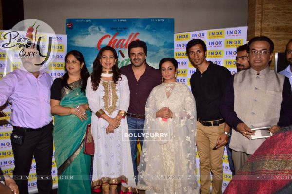 Juhi Chawla, Sameer Soni and Divya Dutta at Screening of 'Chalk N Duster'
