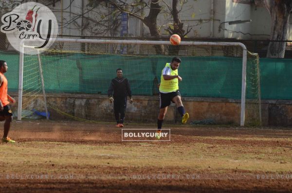 Raj Kundra and Marc Robinson Snapped Practicing Soccer