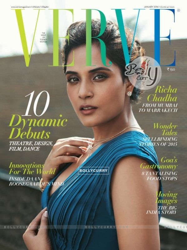 Richa Chadda on Cover of Verve Magazine