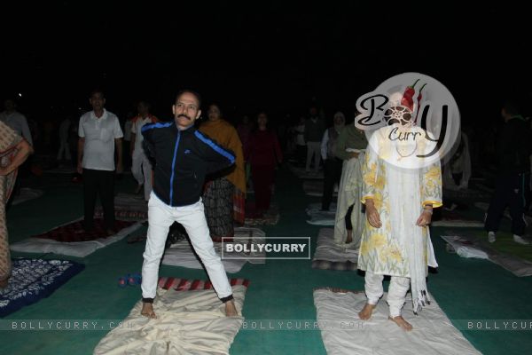 Mickey Mehta and Shaina NC at Baba Ramdev's 'Yog Chikitsa' Campaign