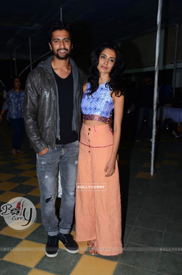 Vicky Kaushal and 'Pretty' Sarah Jane Dias at Promotions of 'Zubaan'