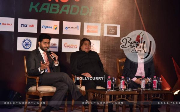 Abhishek Bachchan at Press Meet of Pro Kabaddi in Delhi