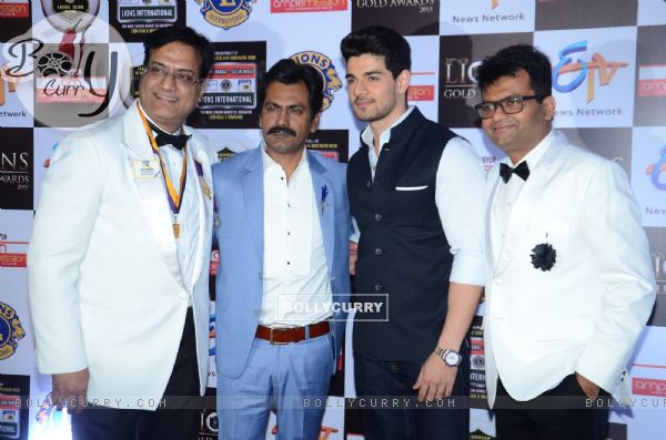 Sooraj Pancholi and Nawazuddin Siddiqui at Lion Gold Awards