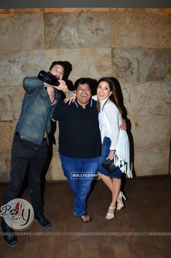 Sunny Leone with her Husband and Milap Zaveri at Special Screening of 'Mastizaade' (393322)