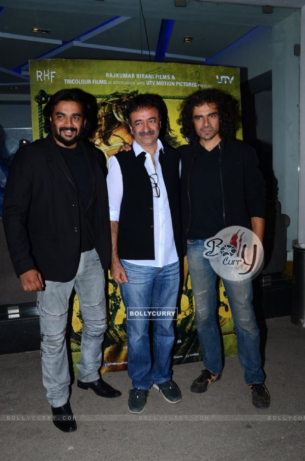 R. Madhavan, Rajkumar Hirani & Imtiaz Ali at Special Screening of 'Saala Khadoos'