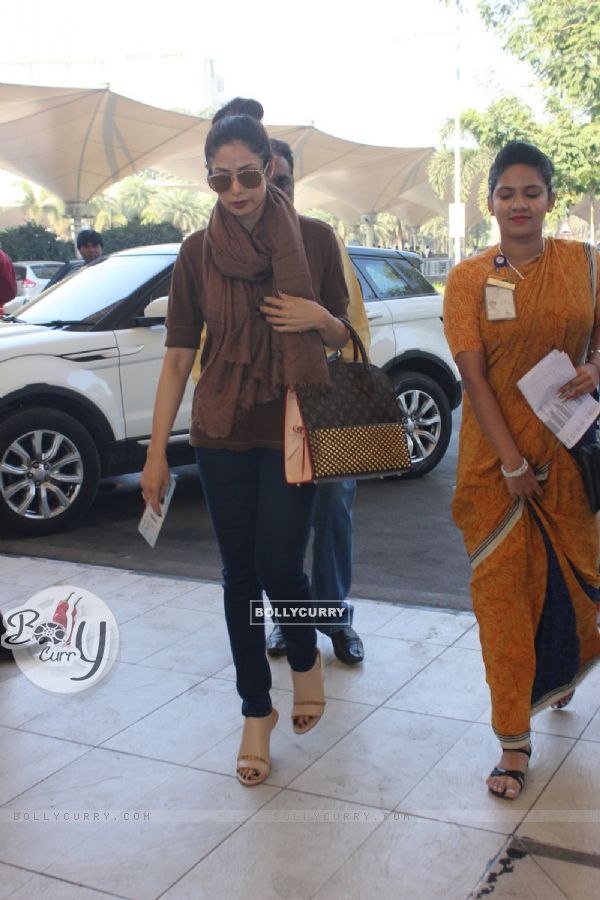 Sridevi Snapped at Airport