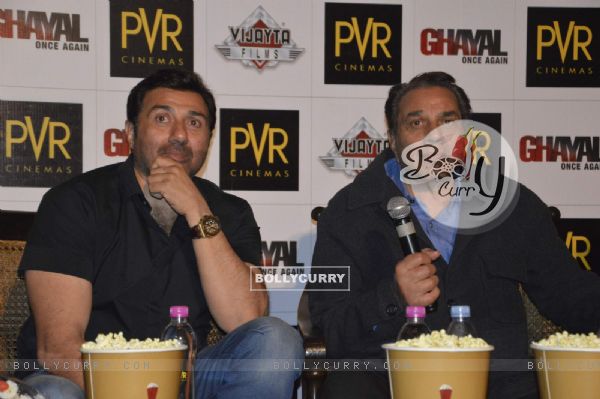 Sunny Deol and Dharmendra at Promotions of Ghayal Once Again in Delhi