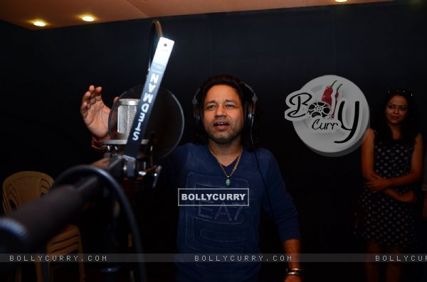 Kailash Kher at Recording Studio