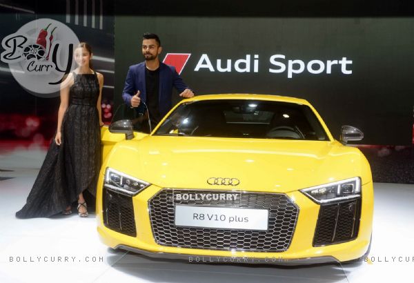 Virat kohli & Alia Bhatt at Launch of All New Audi R8 V10 at Auto Expo 2016 in Delhi