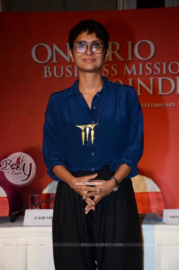 Kiran Rao poses for the media at Toronto's MOU with Film City