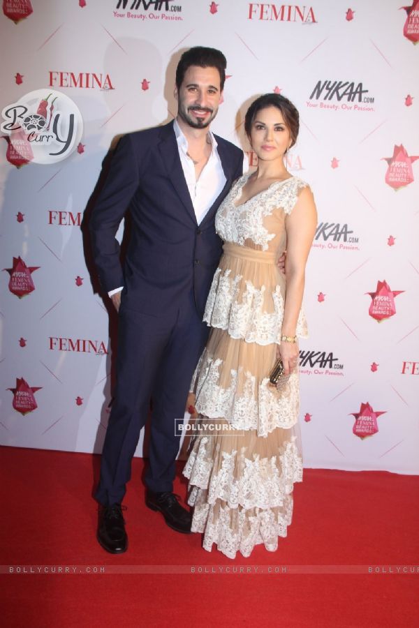 Sunny Leone with husband Daniel Weber at Femina Beauty Awards 2016