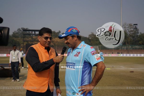 Manoj Tiwar at 'Celebrity Cricket League' Match
