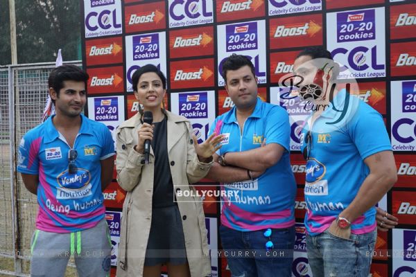 Varun Sharma, Omkar Kapoor and Sunny Singh at 'Celebrity Cricket League' Match