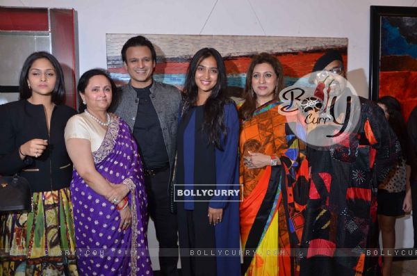Bollywood Actor Vivek Oberoi with Wife Priyanka Alva at an Art Exhibition