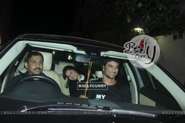Sushant Singh Rajput and Ankita Lokhande at Special Screening of Fitoor