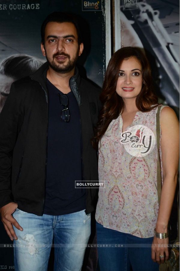 Dia Mirza with husband Sahil Sangha at Special Screening of Neerja