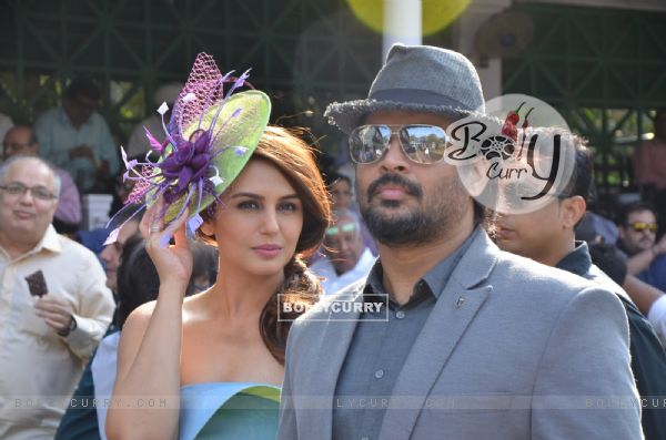 R. Madhavan and Huma Qureshi at Mid-Day Race