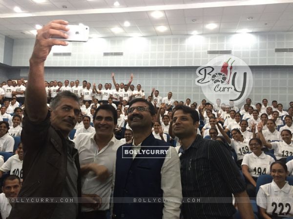Jai Gangaajal cast interact with 400 cadets during their visit to the Gujarat Police academy (396021)