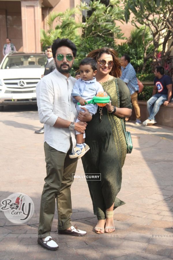 Amit Deshmukh with Wife at  Arpita Khan's Baby Shower  Ceremony!