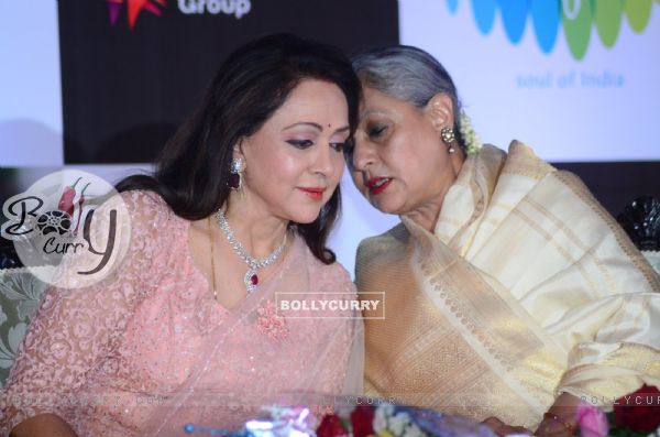 Hema Malini and  Jaya Bachchan at Babul Supriyo's Album Launch