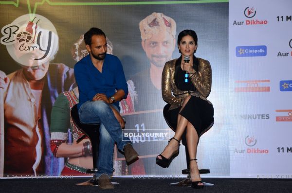 Sunny Leone and Deepak Dobriyal at Launch of 'Anti Smoking' Ad
