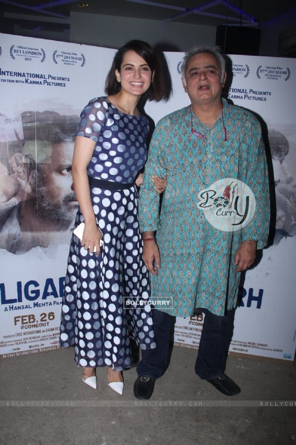 Kangana Ranaut and Hansal Mehta at Special Screening of 'Aligarh' (397498)