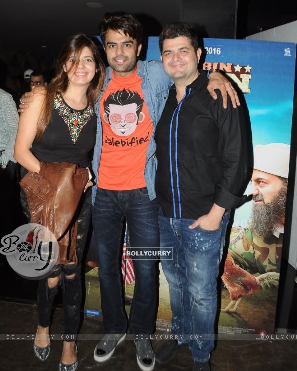 Dabboo Ratnani with Wife and Manish Paul at Special Screening of 'Tere Bin Laden: Dead or Alive'