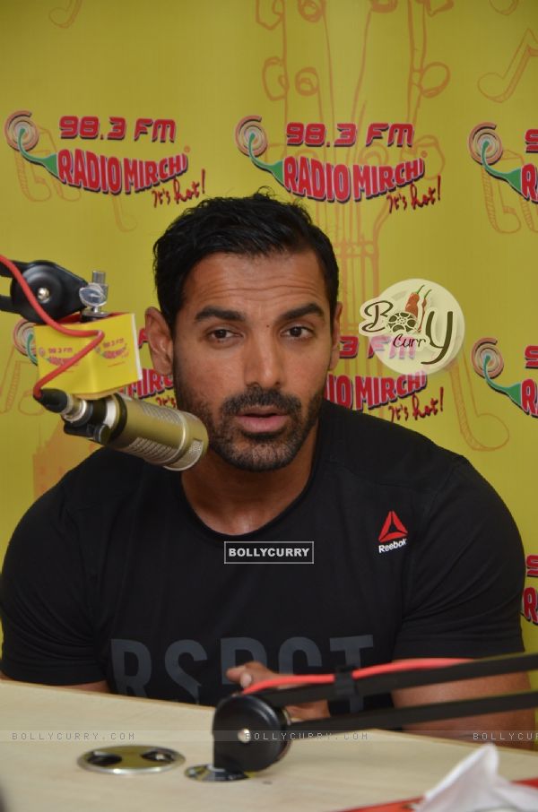 John Abraham Live on Radio Mirchi for Promotions of 'Rocky Handsome'