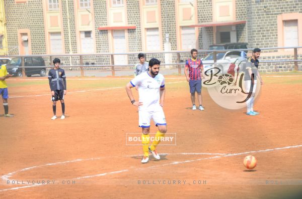 Abhishek Bachchan Practices Soccer!